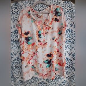 Ava & Viv Multicolor Floral Tunic Top